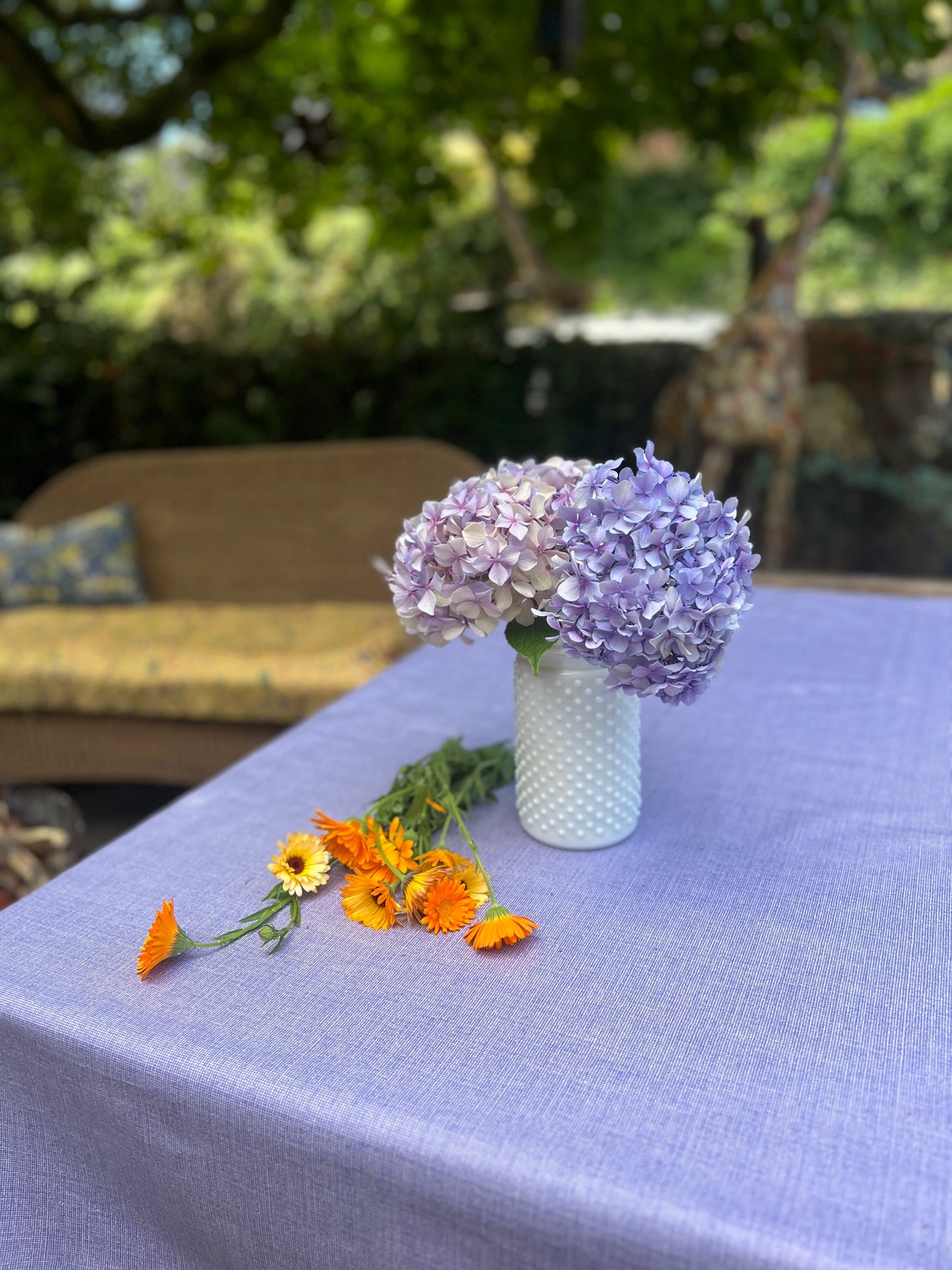 Lupine Round Tablecloth | Splash Fabrics