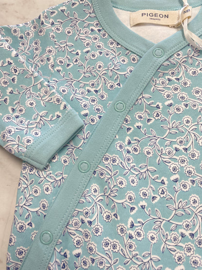 Blossom Turquoise Romper | Pigeon Organics