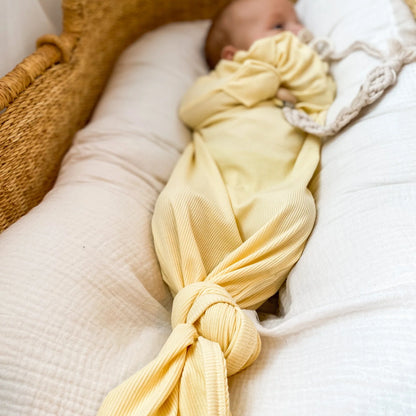 Ribbed Bamboo Knotted Gown | Brave Little Ones