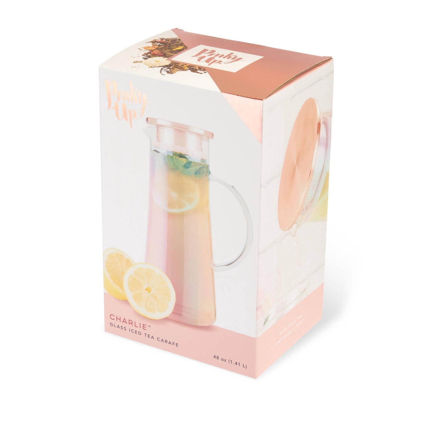 Charlie™ Iridescent Glass Infuser Carafe  | Pinky Up