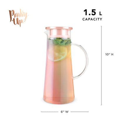 Charlie™ Iridescent Glass Infuser Carafe  | Pinky Up