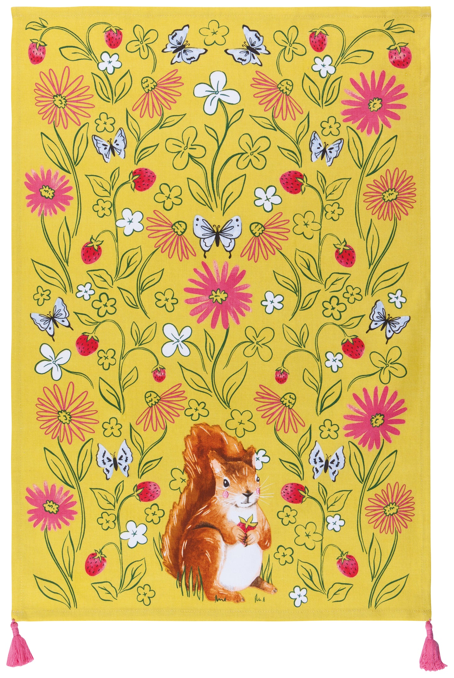 Mr. Squirrel Print Tea Towel | Danica