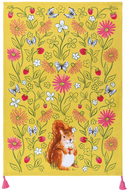Mr. Squirrel Print Tea Towel | Danica