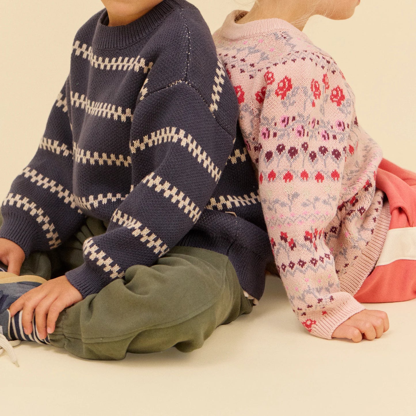 Mikmak Dim Rose Jacquard Pullover | Wheat
