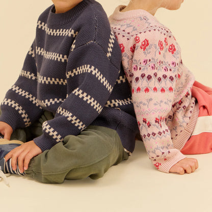 Mikmak Dim Rose Jacquard Pullover | Wheat