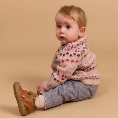 Mikmak Dim Rose Jacquard Pullover | Wheat
