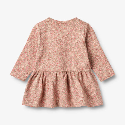 Bessie Jersey Dress - Rose Dust Flower Meadow | Wheat