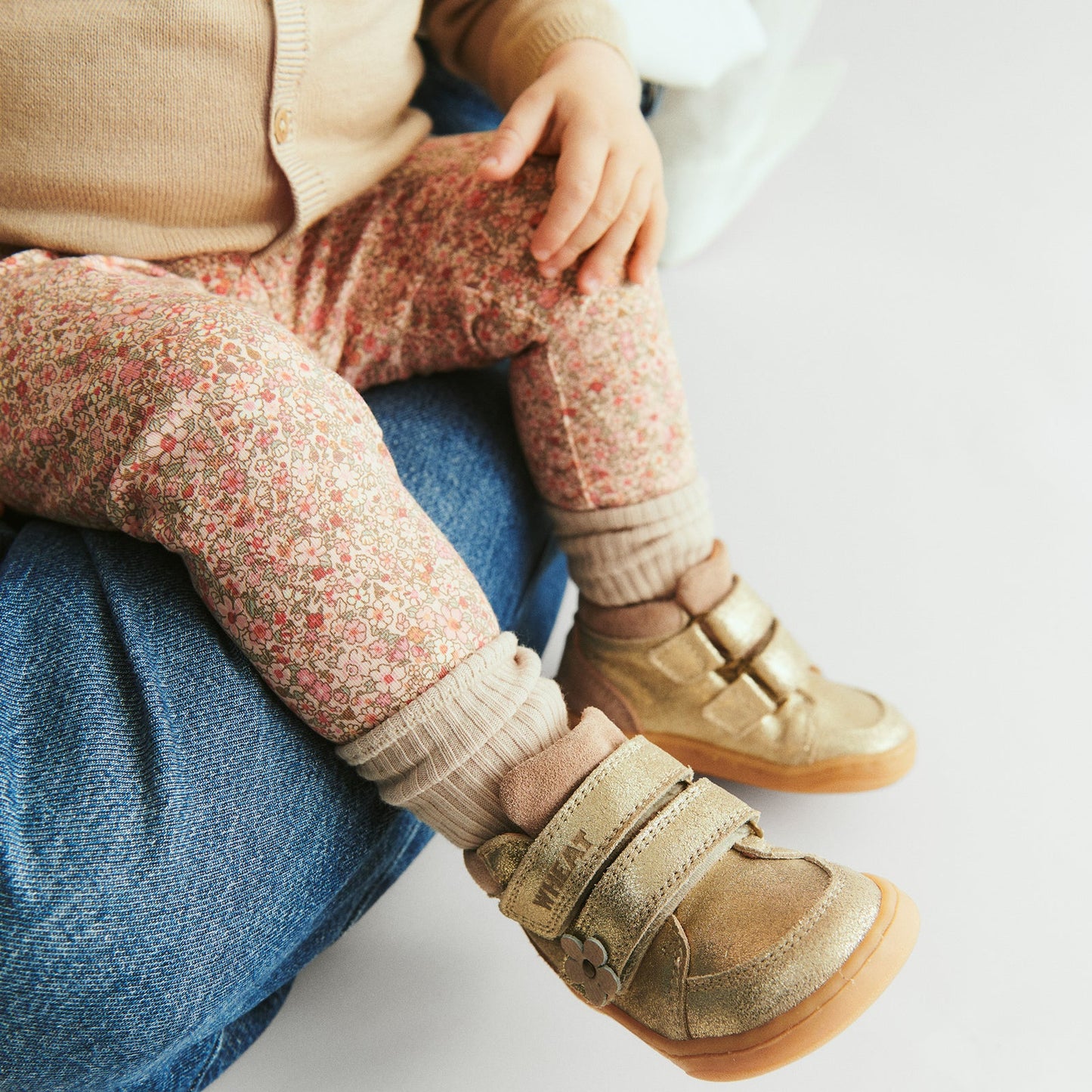 Jules Jersey Leggings - Rose Dust Flower Meadow | Wheat