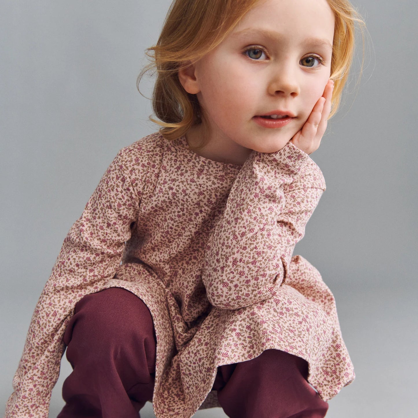 Sessa Dime Rose Floral Dress | Wheat