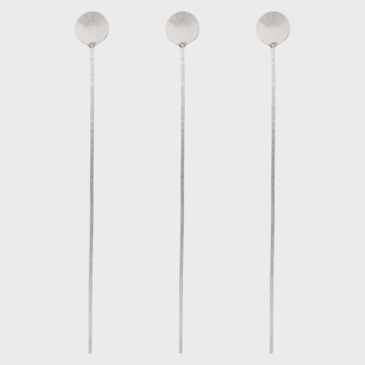 Catalina Silver Stirring Spoons - Set of 3 | Karma