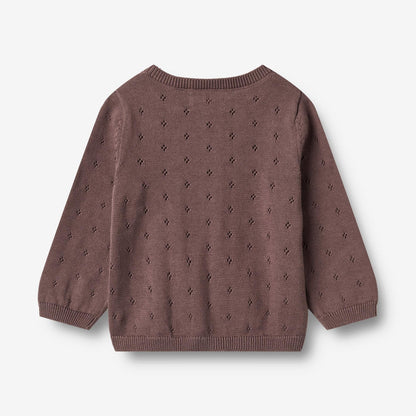 Maia Knit Cardigan - Plum | Wheat