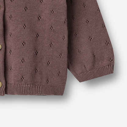 Maia Knit Cardigan - Plum | Wheat