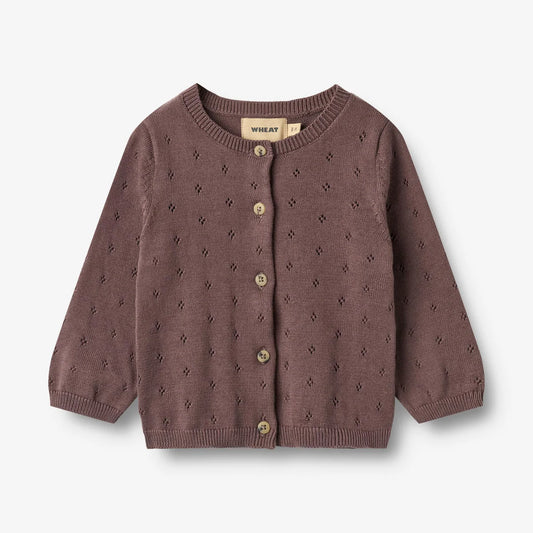 Maia Knit Cardigan - Plum | Wheat