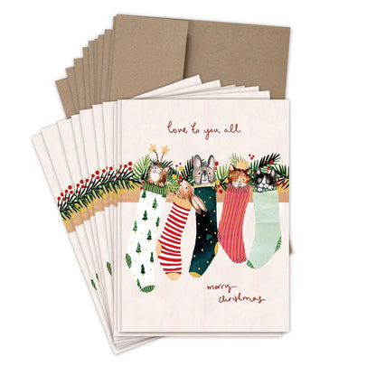 Animals in Stocking Boxed Cards | Biely & Shoaf