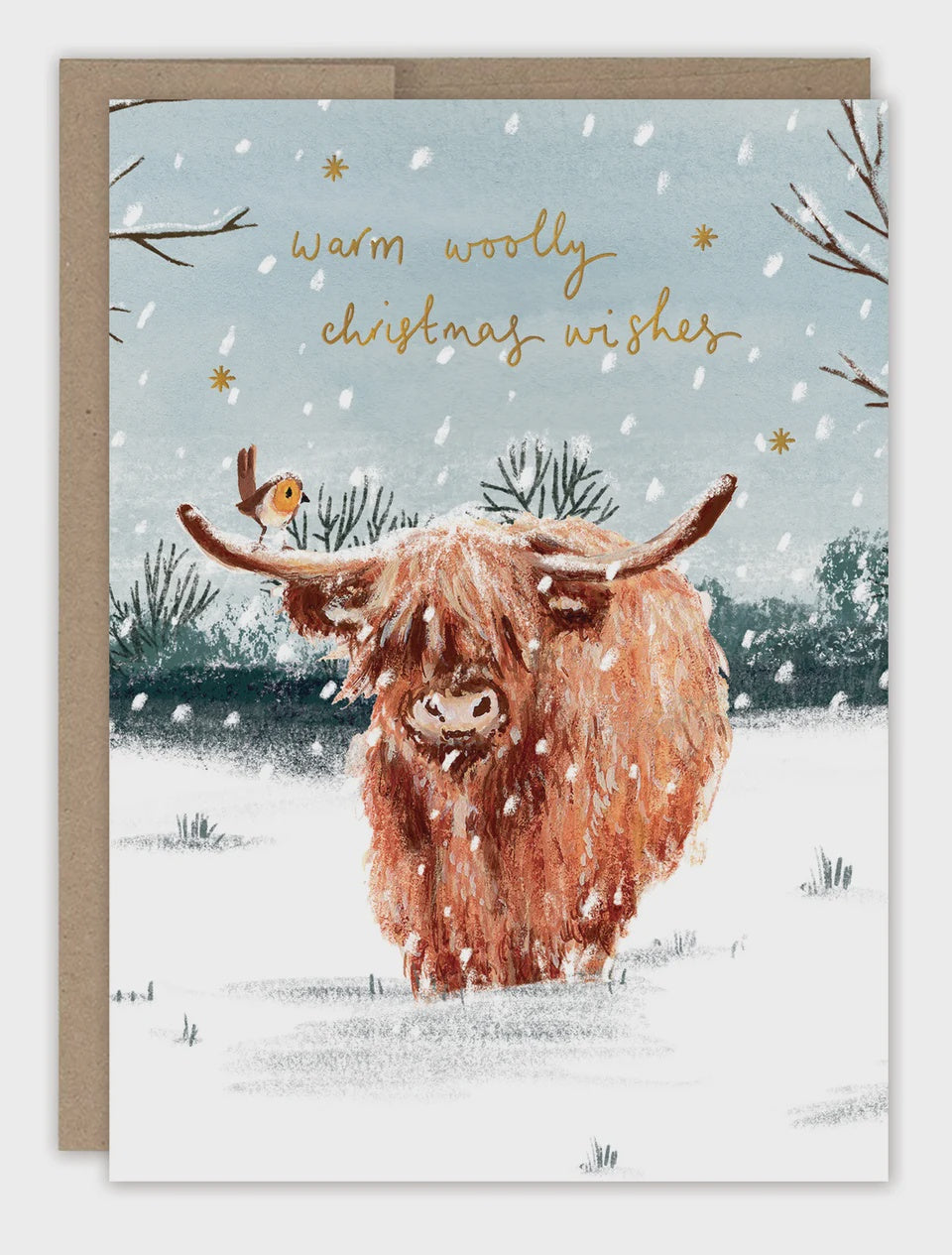 Highland Cow Wooly Wishes Card | Biely & Shoaf