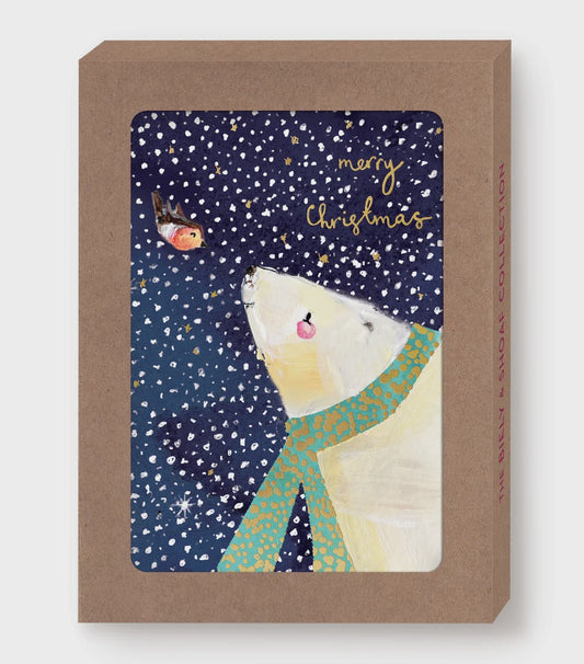 Polar Bear & Bird Holiday Boxed Cards | Biely & Shoaf