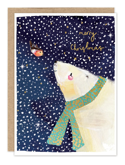 Polar Bear & Bird Holiday Boxed Cards | Biely & Shoaf