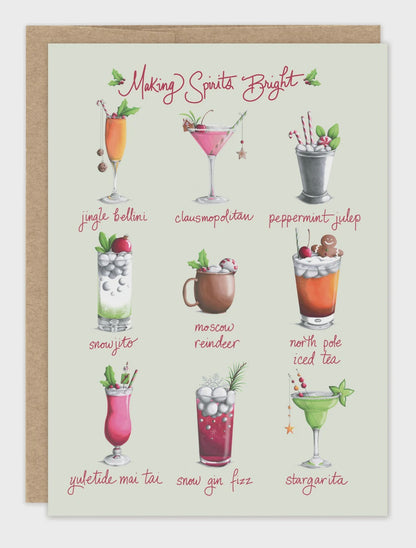 Making Spirits Bright Cocktail Holiday Card | Biely & Shoaf