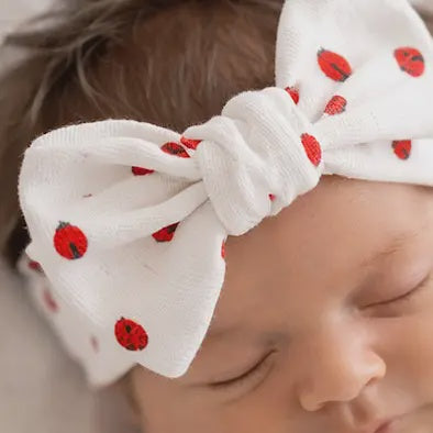 Ladybug Organic Pointelle Bow | Siix Collection