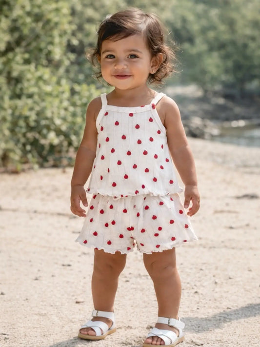 Ladybug Organic Pointelle Summer Set | Siix Collection