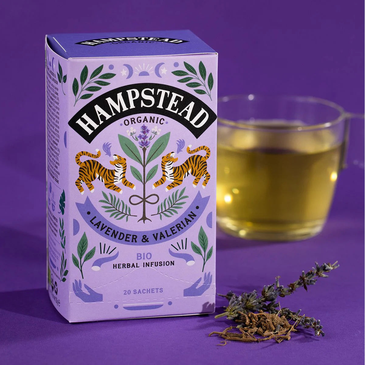 Lavender & Valerian Tea (20 tea bags) | Hampstead Organic Tea