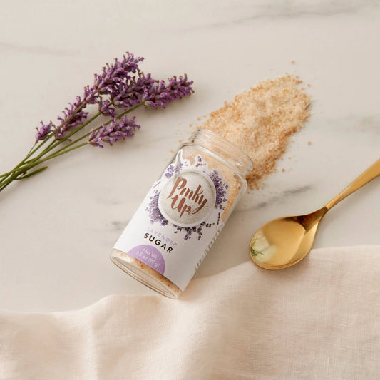Lavender Sugar 3.5oz Glass Jar | Pinky Up