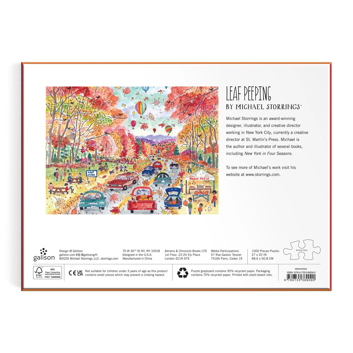 Michael Storrings Leaf Peeping Puzzle (1000 Pieces) | Galison