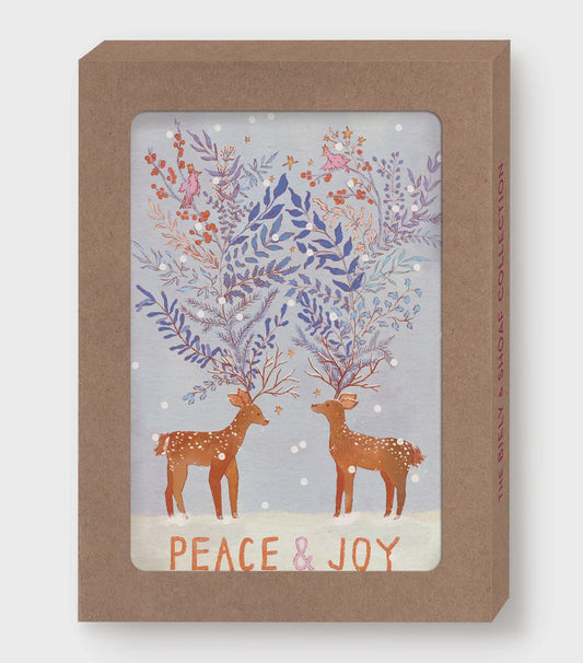 Peace & Joy Reindeer Boxed Cards | Biely & Shoaf
