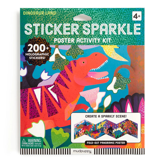 Dinosaur Land Sticker Sparkle Activity Kit | Mudpuppy
