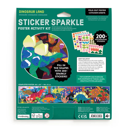 Dinosaur Land Sticker Sparkle Activity Kit | Mudpuppy