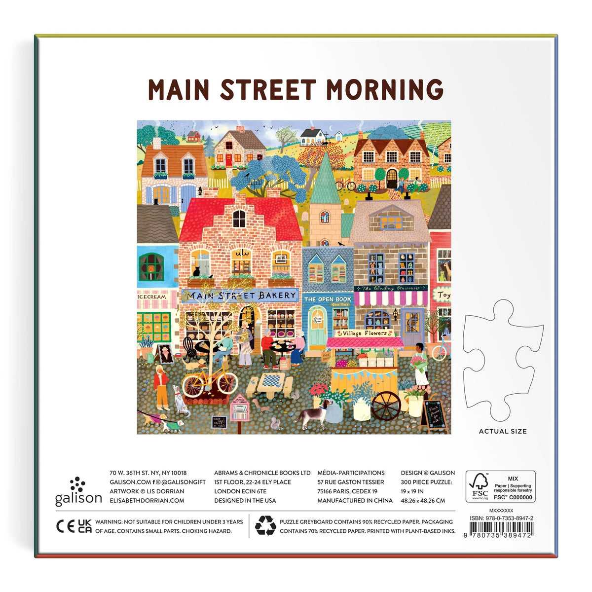 Main Street Morning Puzzle (300 Piece) | Galison
