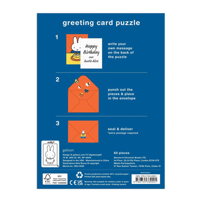 Miffy Birthday Greeting Card Puzzle | Galison