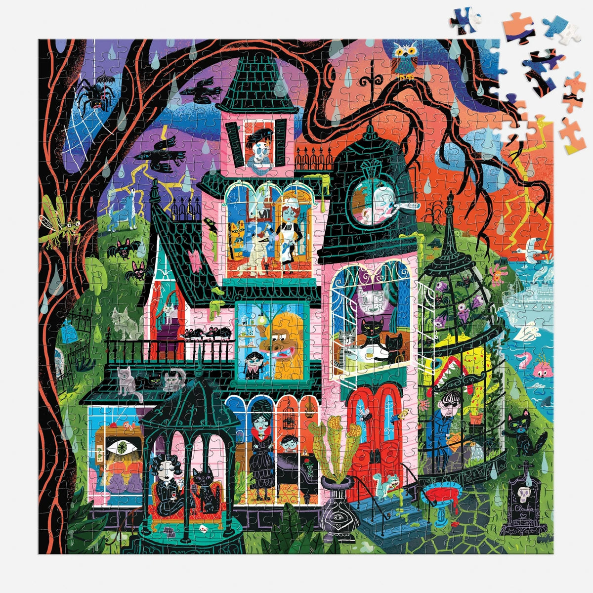 Monster Mansion Family Puzzle (500 Piece) | Mudpuppy