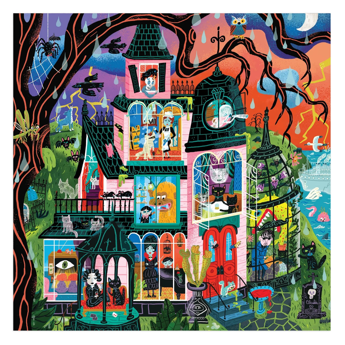 Monster Mansion Family Puzzle (500 Piece) | Mudpuppy