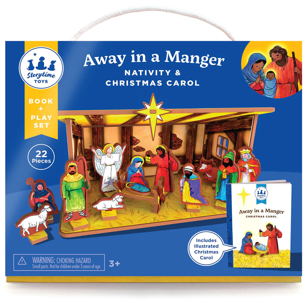 Away in a Manger Children's Nativity Book & Playset | Storytime Toys