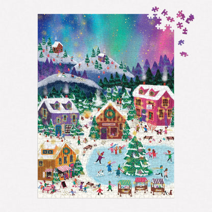 Joy Laforme Northern Lights Foil Puzzle (1000 Piece) | Galison