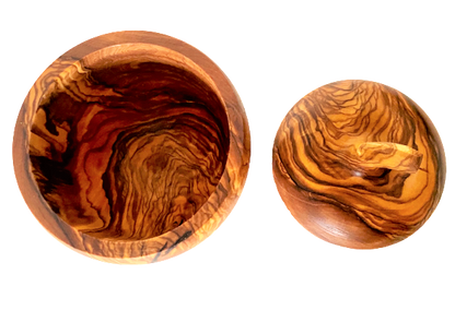 Apple Shaped Salt Jar | Olive Wood