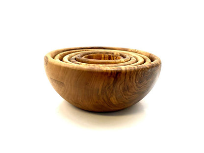 Set of 6 Round Bowls | Olive Wood