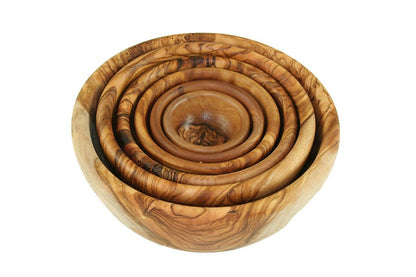 Set of 6 Round Bowls | Olive Wood