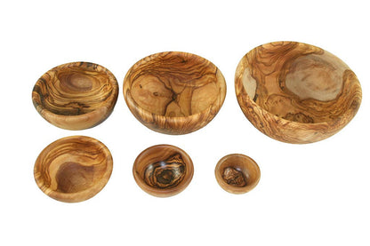 Set of 6 Round Bowls | Olive Wood
