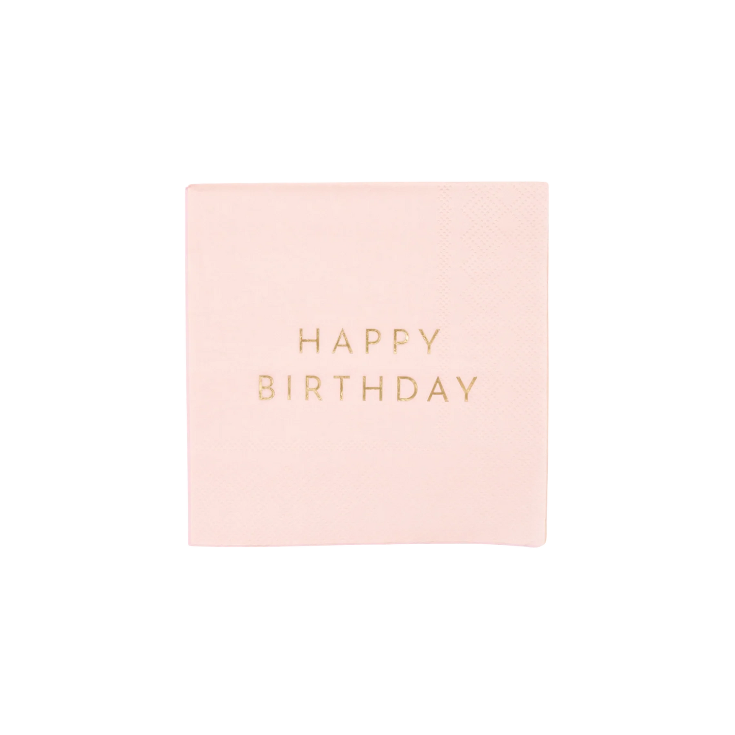 Pink Happy Birthday Cocktail Napkin | Bonjour Fete