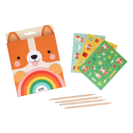 Carry-Along Corgi Sketch Kit | Petit Collage
