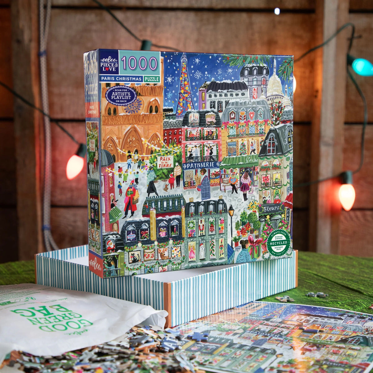 Paris Christmas Puzzle (1000pc) | Eeboo