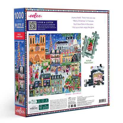 Paris Christmas Puzzle (1000pc) | Eeboo