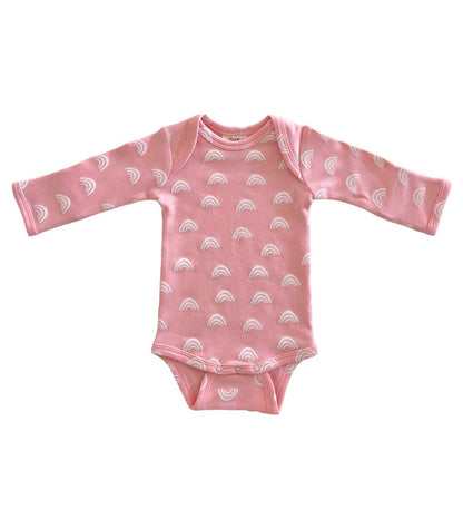 Blush Rainbow Organic Bodysuit | Siix Collection