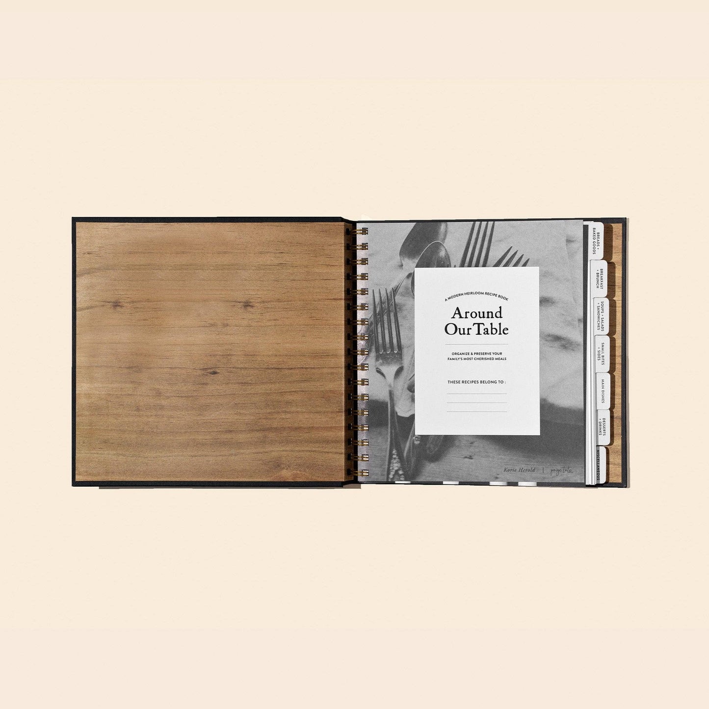 Around Our Table: Blank Recipe Book with Recipe Cards | Paige Tate & Co.