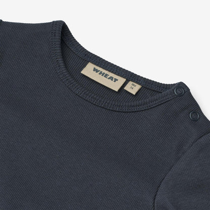 Spencer Navy Bodysuit | Wheat