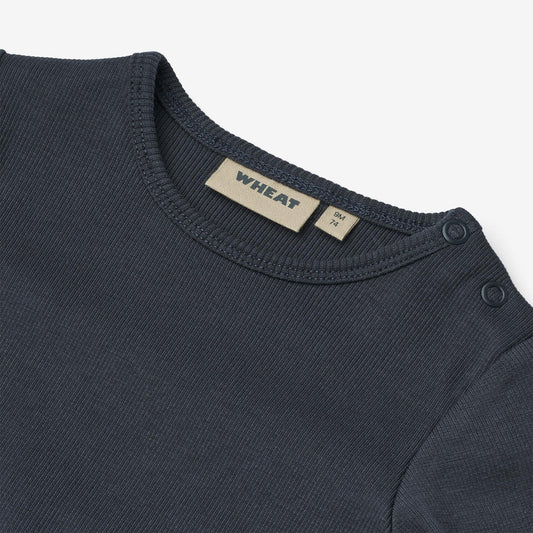 Spencer Navy Bodysuit | Wheat