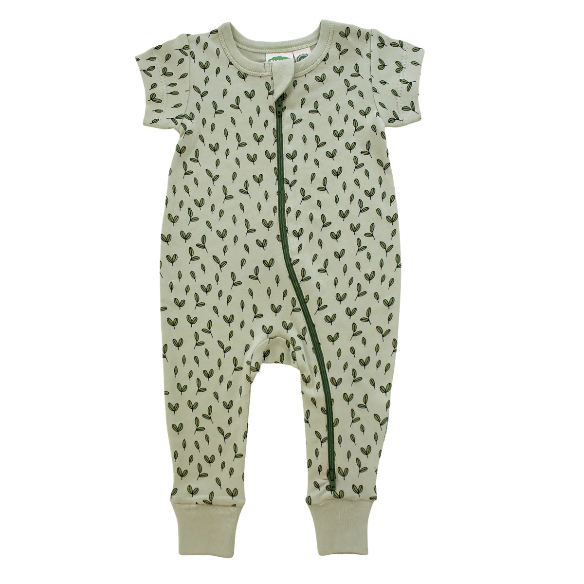 Short Sleeve Zip Romper (Various Prints) | Parade Organics