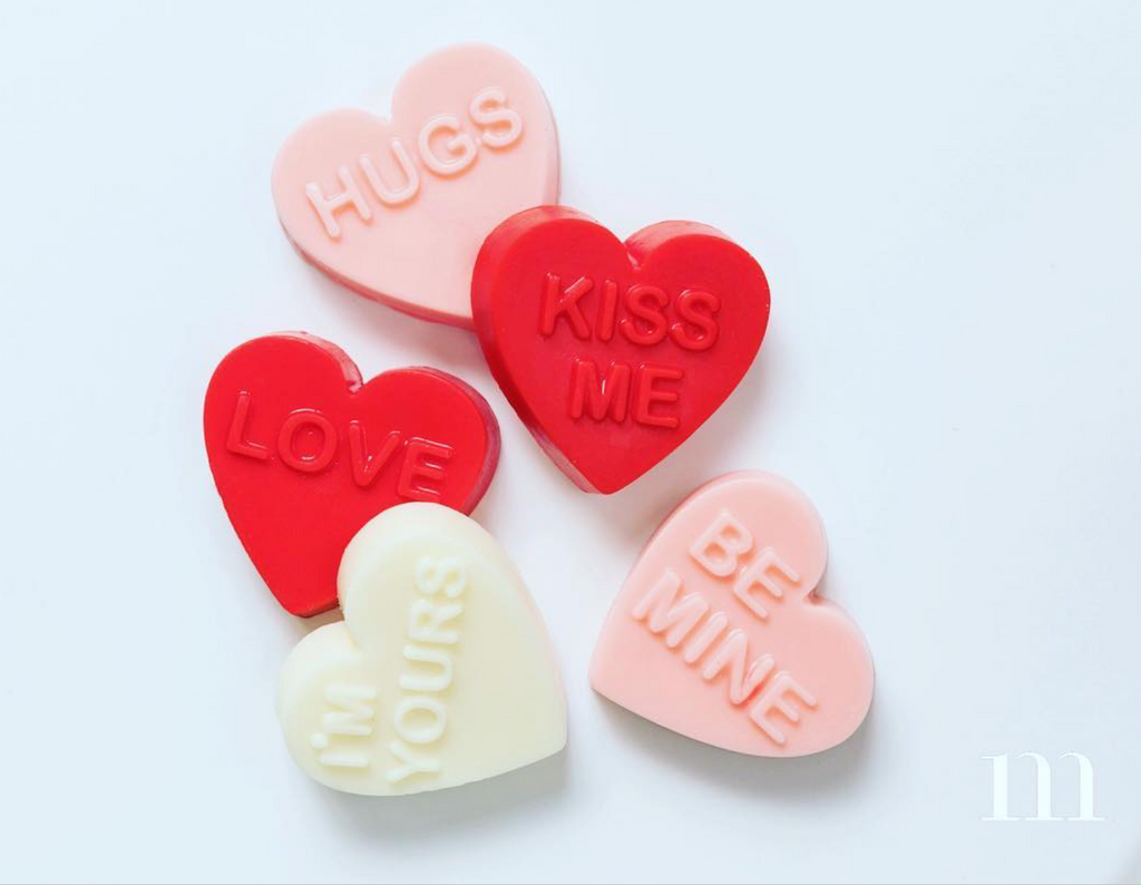Valentine Candy Heart Soaps (Blanc de Noir) | Mixture